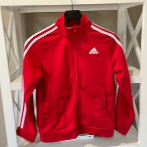 Adidas red track jacket sz M 10/12